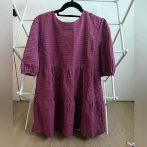 Frank & Oak Burgundy Mini Dress